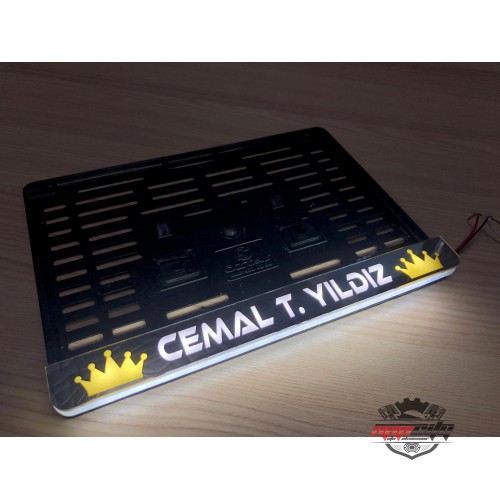 Kişiye Özel İsimli Lüks Krom Motosiklet Led Işıklı Pleksi Plakalık